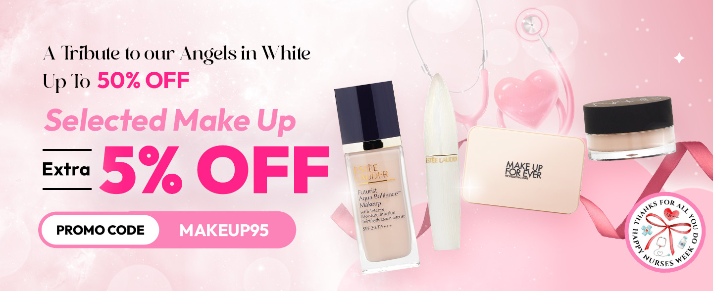 Embrace your inner strength and outer beauty this National Nurse Week with an extra 5% off for selected makeup products with code "MAKEUP95" at Strawberrynet!