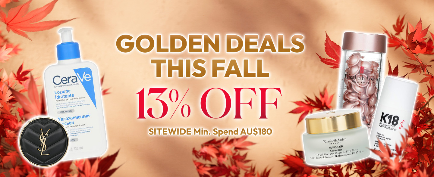 Embrace the beauty of autumn with Strawberrynet's Sitewide 13% OFF, Coupon Zone, Extra 3% Off for premium brands & free goodies to make this fall even more special!