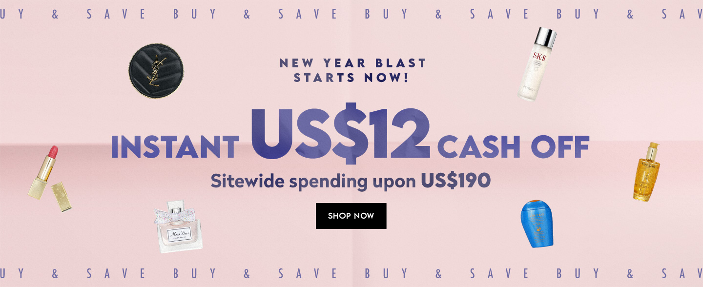 Kickstart the year with a bang by enjoying an instant HK$100 cash off on any sitewide purchase upon HK$1500! 