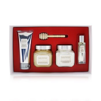 Laura Mercier Almond Coconut Milk Luxe Body Collection: Eau De Toilette Spray 15ml/0.5oz + Souffle Body Creme 200ml/6.7oz + Honey Bath 200ml/6.7oz + Creme Body Wash 100ml/3.4oz 4pcs