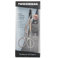 Tweezerman Nożyczki do brwi ze stali nierdzewnej i spirala do brwi Stainless Brow Shaping Scissors & Brush