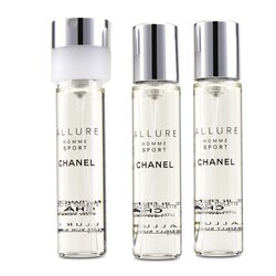 Chanel Męska woda toaletowa EDT Spray Allure Homme Sport - miniatura z trzema wkładami 3x20ml/0.7oz