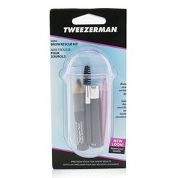 Tweezerman Μίνι Σετ Εργαλείων για Φρύδια: Λοξό Τσιμπιδάκι + Μους Φρυδιών + Πινέλο Φρυδιών + Τονισμός Φρυδιών + Θήκη 4pcs+1case