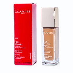 Clarins Cilt İllüzyonu Doğal Parlak Fondöten SPF 10 - # 114 Kapuçino 30ml/1.1oz