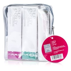Philip Kingsley Soft & Shine Jet مجموعة التنعيم والتلميع: شامبو + بلسم + ملين 3pcs