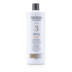 Nioxin System 3 Cleanser For Fine Hair, Chemically Treated, Normal to Thin-Looking Hair 1000ml/33.8oz