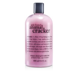 Philosophy Pink Frosted Animal Cracker Shampoo, Shower Gel & Bubble Bath 480ml/16oz