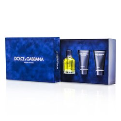 Dolce & Gabbana مجموعة للرجال (دفعة جديدة): ماء تواليت سبراي 75مل/2.5 أوقية + بلسم بعد الحلاقة 50مل/1.6 أوقية + جل للدش 50مل/1.6 أوقية 3pcs