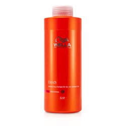 Wella Shampoo Enrich Moisturizing p/ cabelo seco & danificado( Fino e normal) 1000ml/33.8oz