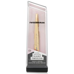 Tweezerman Slant Tweezer Ultra Precision (Tin Coated) (Studio Collection) -