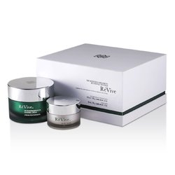 ReVive نظام التجديد الطبي: كريم مجدد 100مل/3.3أوقية + جل مهدئ 30مل/1أوقية (صندوق هدايا أبيض) 2pcs