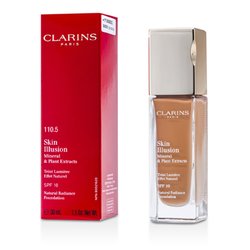 קלרינס Skin Illusion Natural Radiance Foundation SPF 10 - # 110.5 Almond – פאונדיישן זוהר 30ml/1.1oz