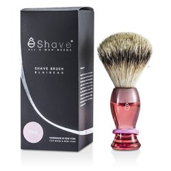 EShave Длинная Натуральная Кисть для Бритья - Розовая 1pc
