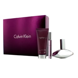 Calvin Klein Euphoria Набір: Парфумована Вода Спрей 50мл/1,7унц + Чуттєвий Лосьйон для Тіла 100мл/3,4унц + Парфумована Кулькова Вода Спрей 10мл/0,33унц 3pcs