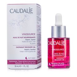 Caudalie Vinosource Overnight Recovery Oil (For Dry to Very Dry Skin) 30ml/1oz