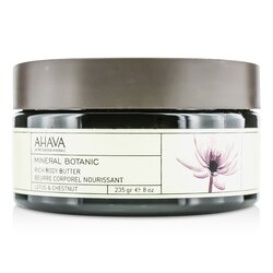 Ahava زبدة الجسم المخملية المعدنية النباتية - باللوتس والكستناء 235g/8oz