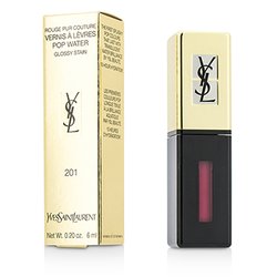 Yves Saint Laurent Rouge Pur Couture Vernis a Levres Plump Up Сяюча Помада для Губ - #201 Dewy Red 6ml/0.2oz
