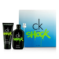 Calvin Klein CK One Shock For Him Coffret: Eau De Toilette Spray 100ml/3.4oz + After Shave Balm 100ml/3.4oz 2pcs