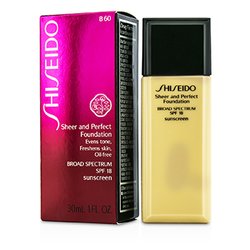 資生堂 シアーアンドパーフェクト ファンデーション SPF 18 - # B60 ナチュラルディープベージュ 30ml/1oz