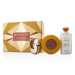 Bvlgari Omnia Indian Garnet Coffret: Eau De Toilette Spray 15ml/0.5oz + Scented Soap 150g/5.3oz + Body Lotion 75ml/2.5oz 3pcs