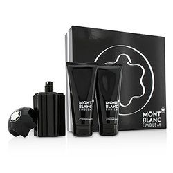 Montblanc Emblem Coffret: Eau De Toilette Spray 100ml/3.3oz + After Shave Balm 100ml/3.3oz + All-Over Shower Gel 100ml/3.3oz 3pcs