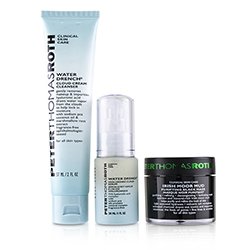 Peter Thomas Roth Clinical Набор: Water Drench Гиалуроновая Сыворотка 30мл + Water Drench Cloud Очищающий Крем 57мл + Irish Moor Mud Очищающая Черная Маска 50мл 3pcs