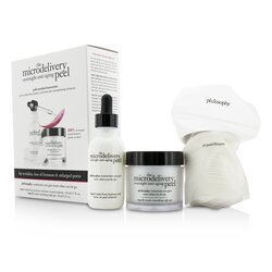 Philosophy The Microdelivery Overnight Anti-Aging Peel: Peel Solution 50ml/1.7oz + Night Gel 60ml/2oz + Cotton Pads 24pcs 2pcs+24pads