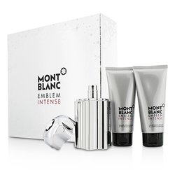 Montblanc Emblem Intense Coffret: Eau De Toilette Spray 100ml/3.3oz + Shower Gel 100ml/3.3oz + After Shave Balm 100ml/3.3oz 3pcs