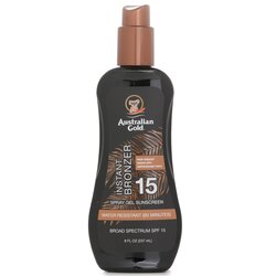 Australian Gold Spray Gel Sunscreen Broad Spectrum SPF 15 with Instant Bronzer 237ml/8oz