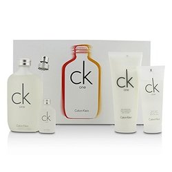 Calvin Klein CK One Coffret: Eau De Toilette Spray 200ml/6.7oz + Body Wash 100ml/3.4oz + Skin Moisturizer 200ml/6.7oz + Eau De Toilette 15ml/0.5oz 4pcs