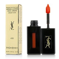 Yves Saint Laurent كريم Rouge Pur Couture Vernis A Levres Vinyl Cream - # 406 Orange Electro 5.5ml/0.18oz