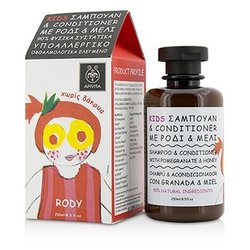 Apivita Kids Shampoo & Conditioner with Pomegranate & Honey 250ml/8.5oz