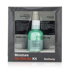 アンソニー Moisture On The Go Kit: All Purpose Facial Moisturizer 90ml + Invigorating Rush Hair & Body Wash 100ml + Hand Cream 90ml 3pcs