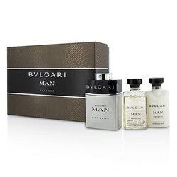 Bvlgari مجموعة Man Extreme: ماء تواليت سبراي 60مل/2 أوقية + بلسم بعد الحلاقة 40مل/1.35 أوقية + جل للدش 40مل/1.35 أوقية 3pcs