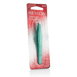 Revlon Slanted Tweezer (Diamond Collection) - Green (Green Rhinestones)