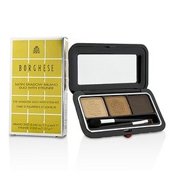Borghese Satin Shadow Milano Duo With Eyeliner - # 01 Bellezza Brown 4.15g/0.145oz