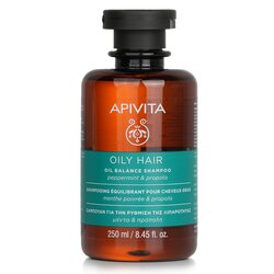 Apivita Champú Balance de Grasa con Menta & Propólis (Para Cabello Graso) 250ml/8.45oz