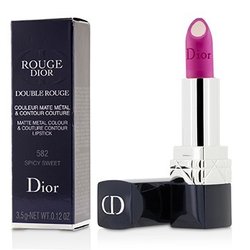 Christian Dior Rouge Dior Double Rouge Matte Metal Colour & Couture Contour Lipstick - # 582 Spicy Sweet 3.5g/0.12oz