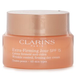 Clarins Extra-Firming Jour Crema de Día Reafirmante, Control de Arrugas SPF 15 - Todo Tipo de Piel 50ml/1.7oz