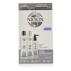 Nioxin 3D Care System Kit 1 - For Natural Hair, Light Thinning, Light Moisture 3pcs