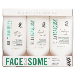 Billy Jealousy Kit Face3Some: Hidratante Facial 88ml + Limpiador Facial Hidratante 88ml + Limpiador Facial Diario Suave 88ml 3pcs