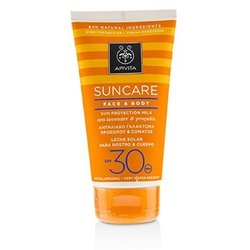Apivita Suncare Face & Body Sun Protection Milk SPF 30 With Sea Lavender & Propolis 150ml/5oz