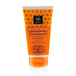 Apivita Suncare Face & Body Sun Protection Milk SPF 50 With Sea Lavender & Propolis 150ml/5oz