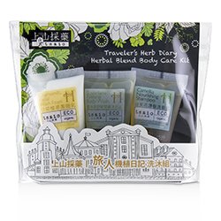 Tsaio Traveler's Herb Diary Herbal Blend Body Care Kit: Facial Wash Foam + Nourishing Shampoo + Firming Body Wash 3pcs