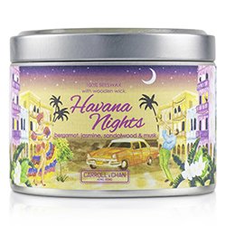 The Candle Company Tin Can 100% Beeswax Candle with Wooden Wick - Havana Nights (8x5) cm