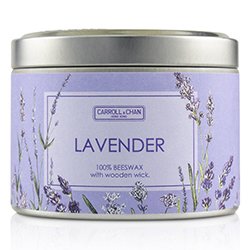 The Candle Company Tin Can 100% Beeswax Candle with Wooden Wick - Lavender (8x5) cm