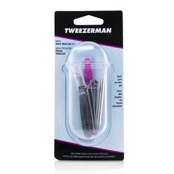 Tweezerman Mini Nail Rescue 4pcs Set - # With Pink Nail File 4pcs