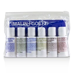 MALIN+GOETZ مجموعة الأساسيات 1 أوقية: منظف بالغريب فروت + مرطب للوجه + غسول للجسم + مرطب للجسم + شامبو + بلسم 6pcs