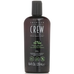American Crew Men 3-IN-1 Tea Tree Champú, Acondicionador and Jabón Corporal 250ml/8.4oz