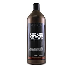 Redken Brews 3-in-1 Shampoo, Conditioner and Body Wash 1000ml/33.8oz